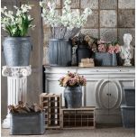 Block & Chisel galvanized zinc pot