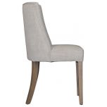 Block & Chisel upholstered dining chair with birch wood legs