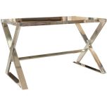 Block & Chisel glass & stainless steel coffee table