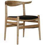 Block & Chisel ebony sungkai wood dining chair