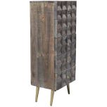 Block & Chisel mango wood tallboy with tapered metal legs