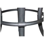Block & Chisel round black nylon dining table