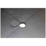 Block & Chisel round black nylon dining table