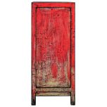 Block & Chisel red wooden 4 door Chinese sideboard with 4 drawers