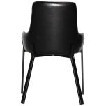 Block & Chisel black faux leather dining chair with black polyurethane metal legs