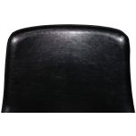 Block & Chisel black faux leather dining chair with black polyurethane metal legs