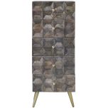 Block & Chisel mango wood tallboy with tapered metal legs