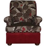 Block & Chisel red upholstered occasional chair with floral detail
