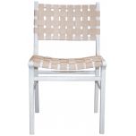 Block & Chisel leather weaved dining chair