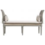 Block & Chisel cream linen upholstered daybed with side arms