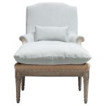 Block & Chisel blue linen upholstered daybed lounger