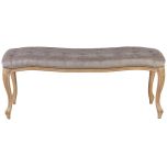 Block & Chisel grey upholstered button tufted bed end
