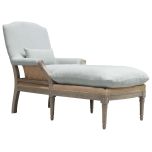 Block & Chisel blue linen upholstered daybed lounger