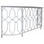 Block & Chisel iron console with antique white finish