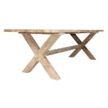 Block & Chisel natural teak dining table