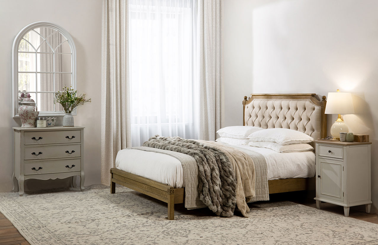 Monochrome French Boudoir Bedroom  shop the look