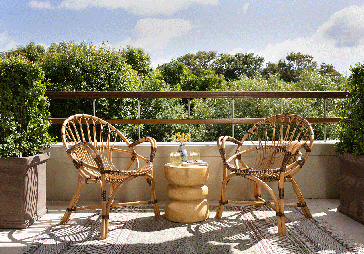 Stylish cane chairs Block & Chisel