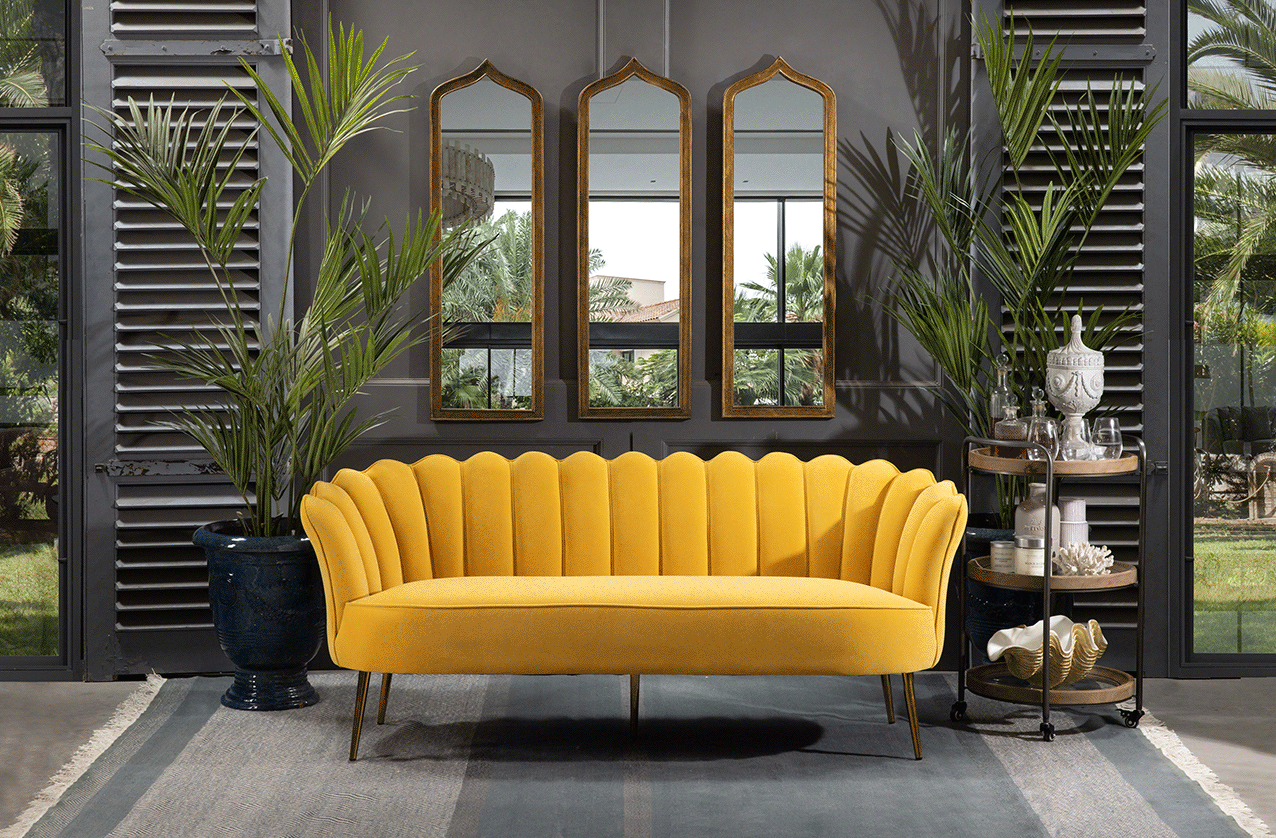 Bright Modern Velvet Sofas and Occasional Chairs