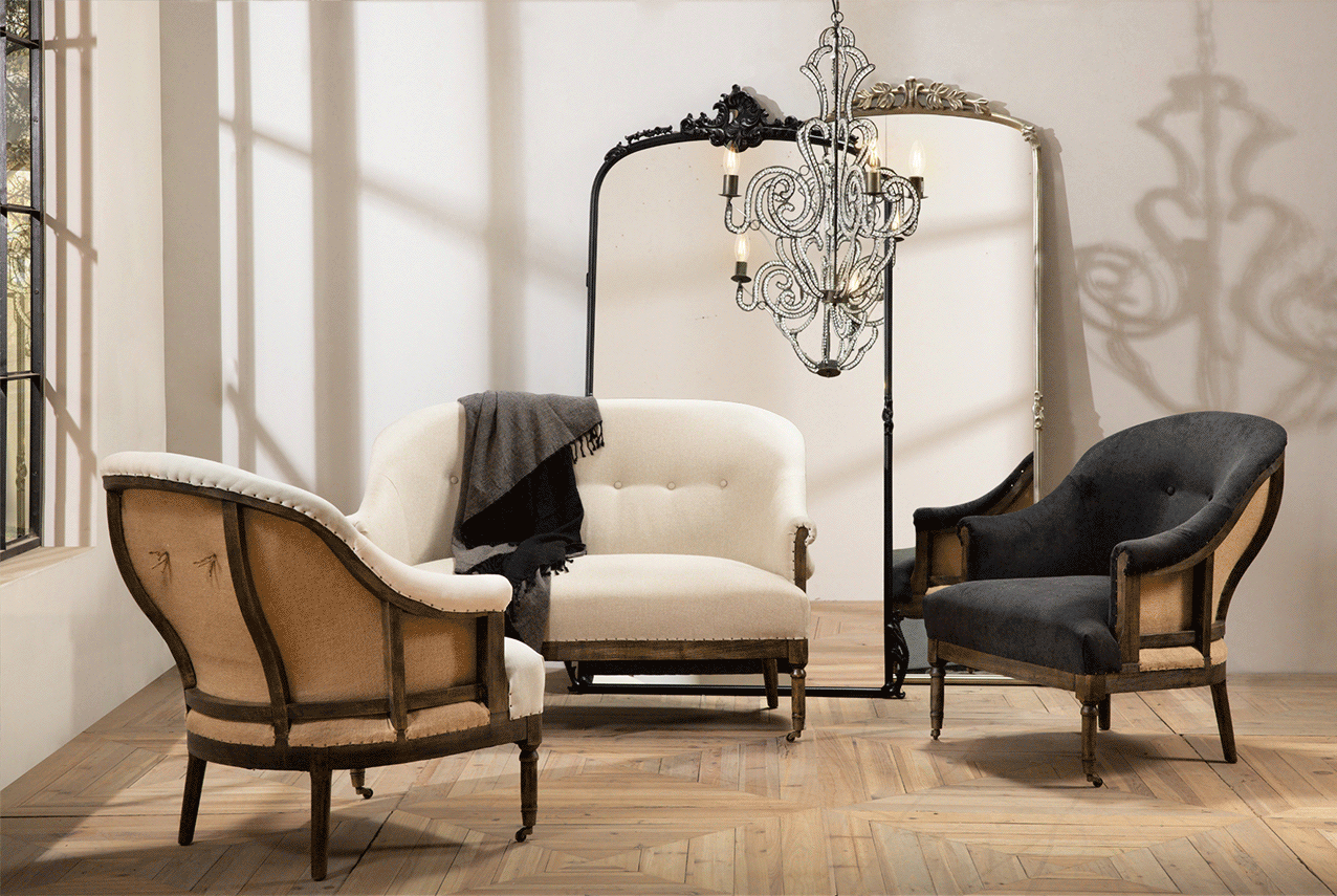 Shop the Look Neutral Vintage Inspired Occasional Chairs 
