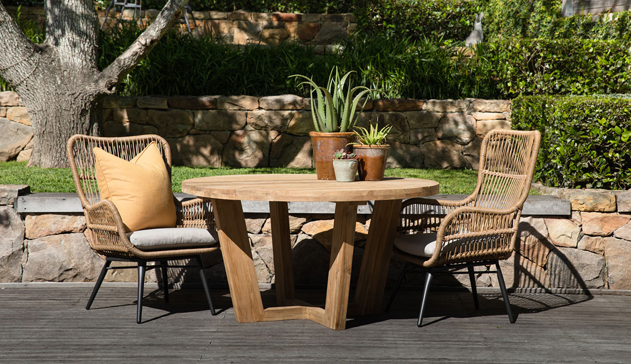 outdoor summer furniture natural wood