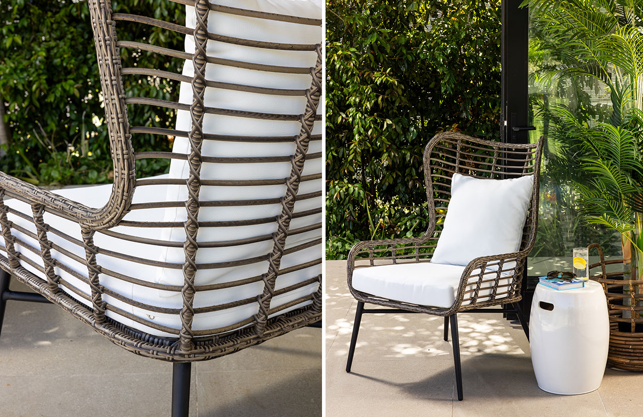 Resort Collection Outdoor chairs synthetic rattan and cane 