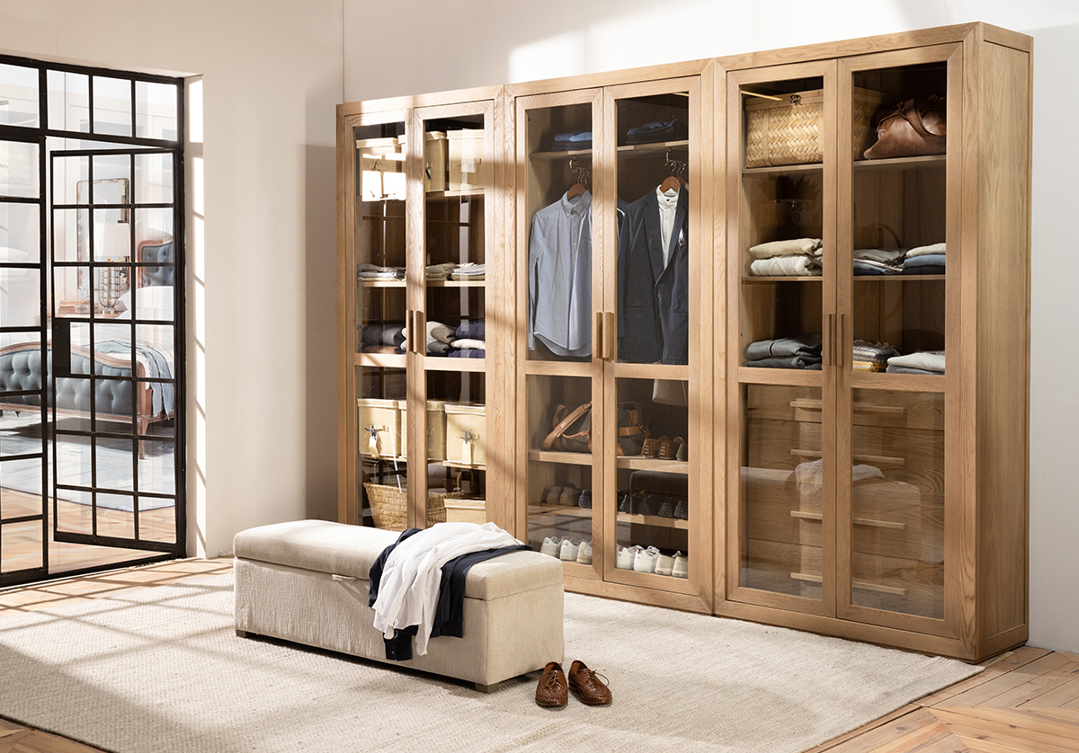 Masterminded by our founders, the Arman Modular Wardrobe System is one of our latest creations from our Cape Town workshop. Straight-lined design, smartly functional storage, modern fittings and old Oak finish combine to offer a minimalistic yet classic storage solution that won't date. 