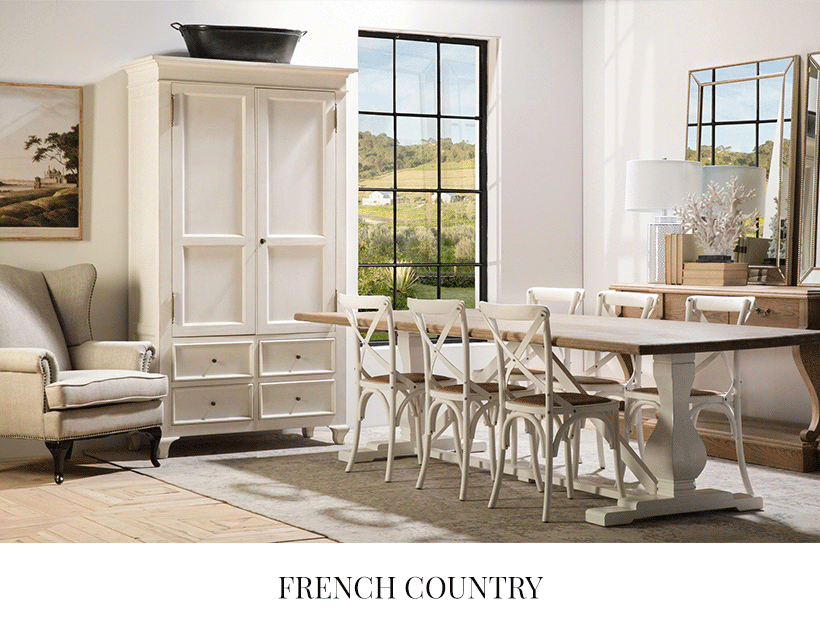Rustic French Farmhouse Versus Refined, French Country Style Dining Room Setup