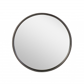 Round mirror with metal frame 