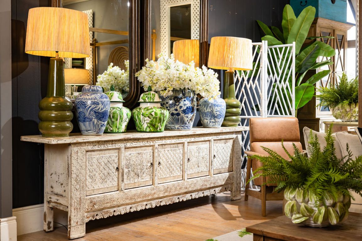 Indochine Samira Sideboard Block Chisel
