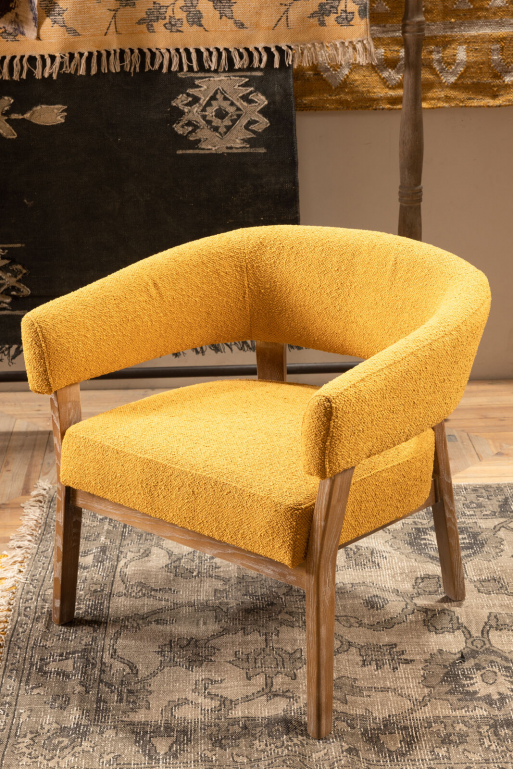 Tub sale chair mustard