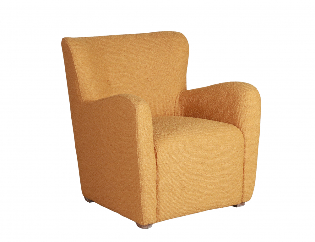 Tanner Boucle Occasional Chair | Golden | Block & Chisel