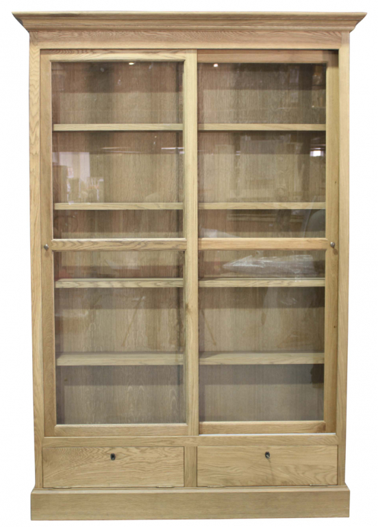 Ecs Glass Fronted Sliding Bookcase Block Amp Chisel