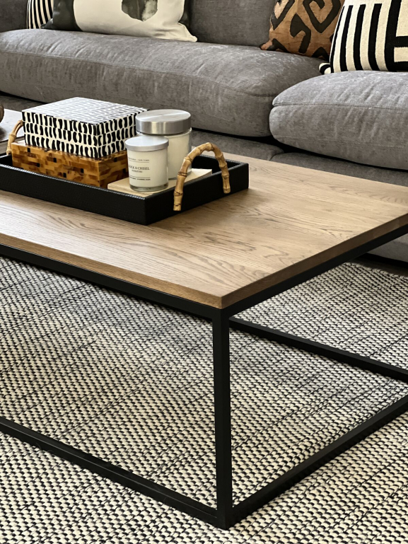 Black iron hotsell coffee table