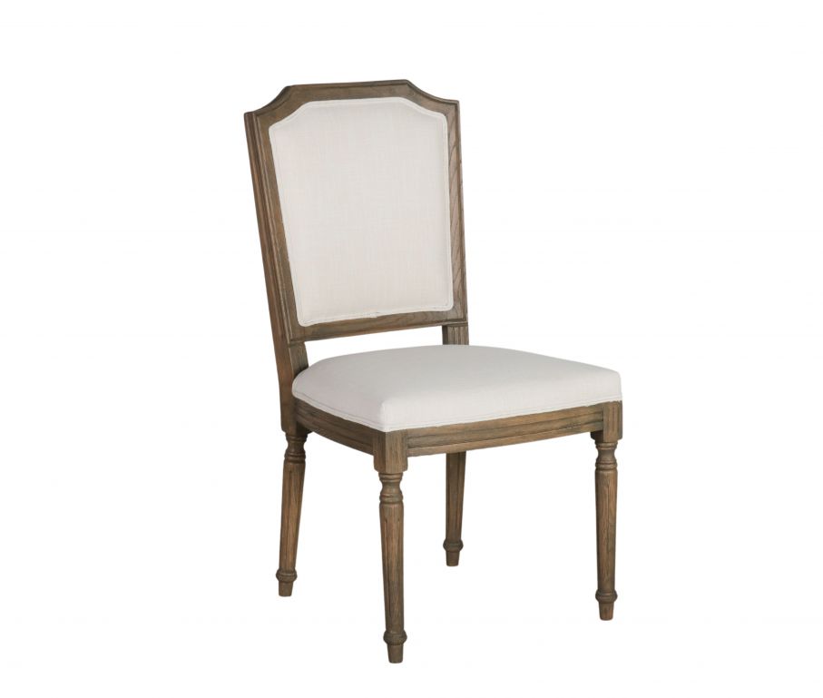 Dark wood online upholstered dining chairs