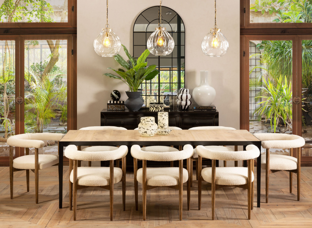 Modern wood online dining table