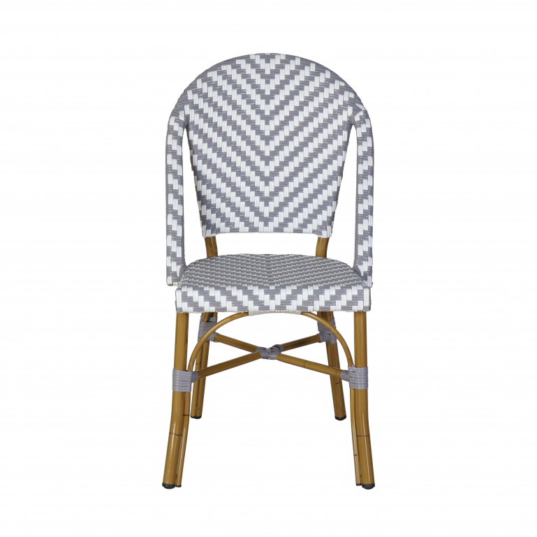 Grey and white shop bistro chairs