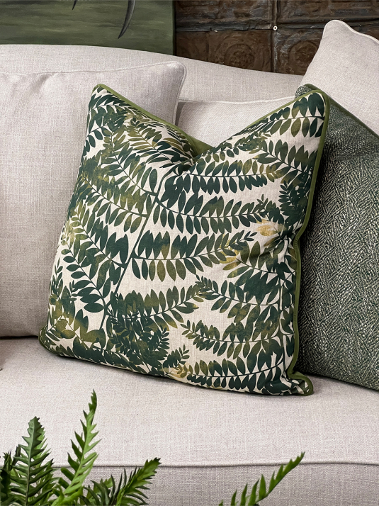 scatter cushion in Wallace heather