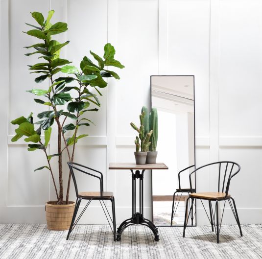 Block & Chisel rectangular standing mirror with black frame