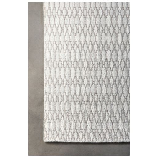 Block & Chisel cream wool rug with diamond detail