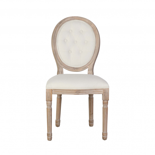 french style dining chair with button back detail