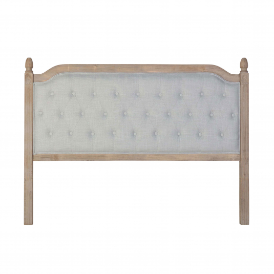 French style headboard in grey with button detail