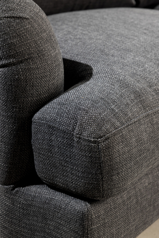 mission sofa in charcoal