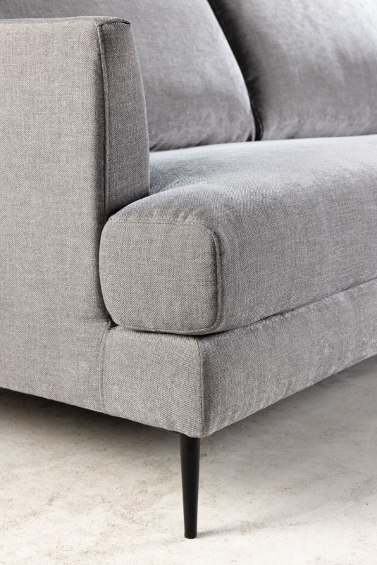 Modern 3 seater sofa in grey 