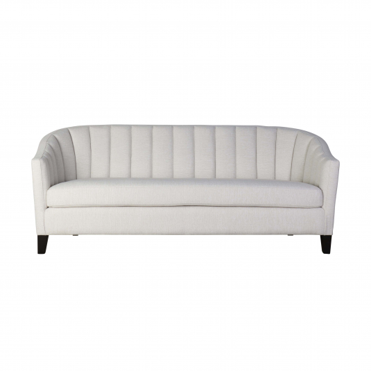 3 seater upholstered sofa upholstered in cream