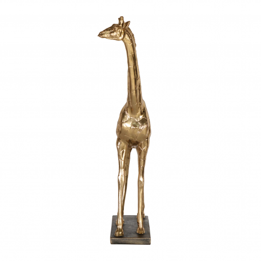 Smaller gold giraffe statue