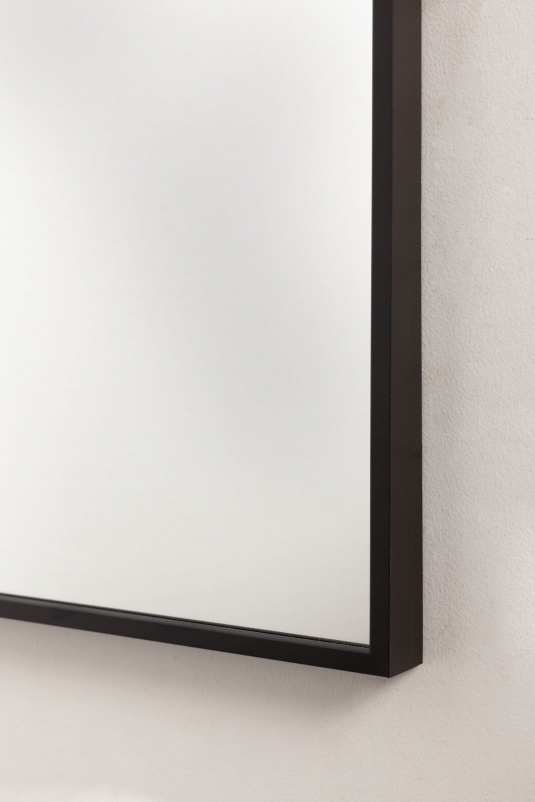 black framed arched mirror 