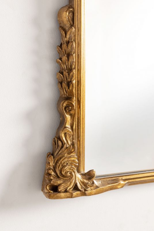 Gold ornate mantle mirror 