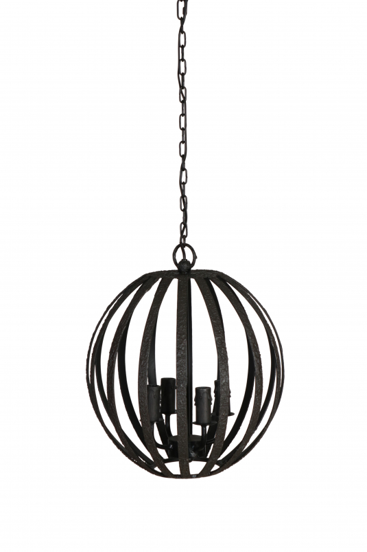 metal cage like hanging chandelier black 