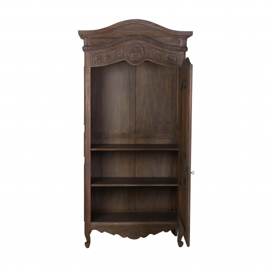 1 door french style armoire with carvings