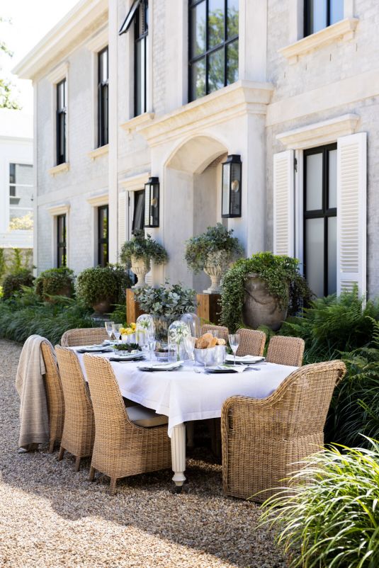 Block & Chisel rattan outdoor dining chair